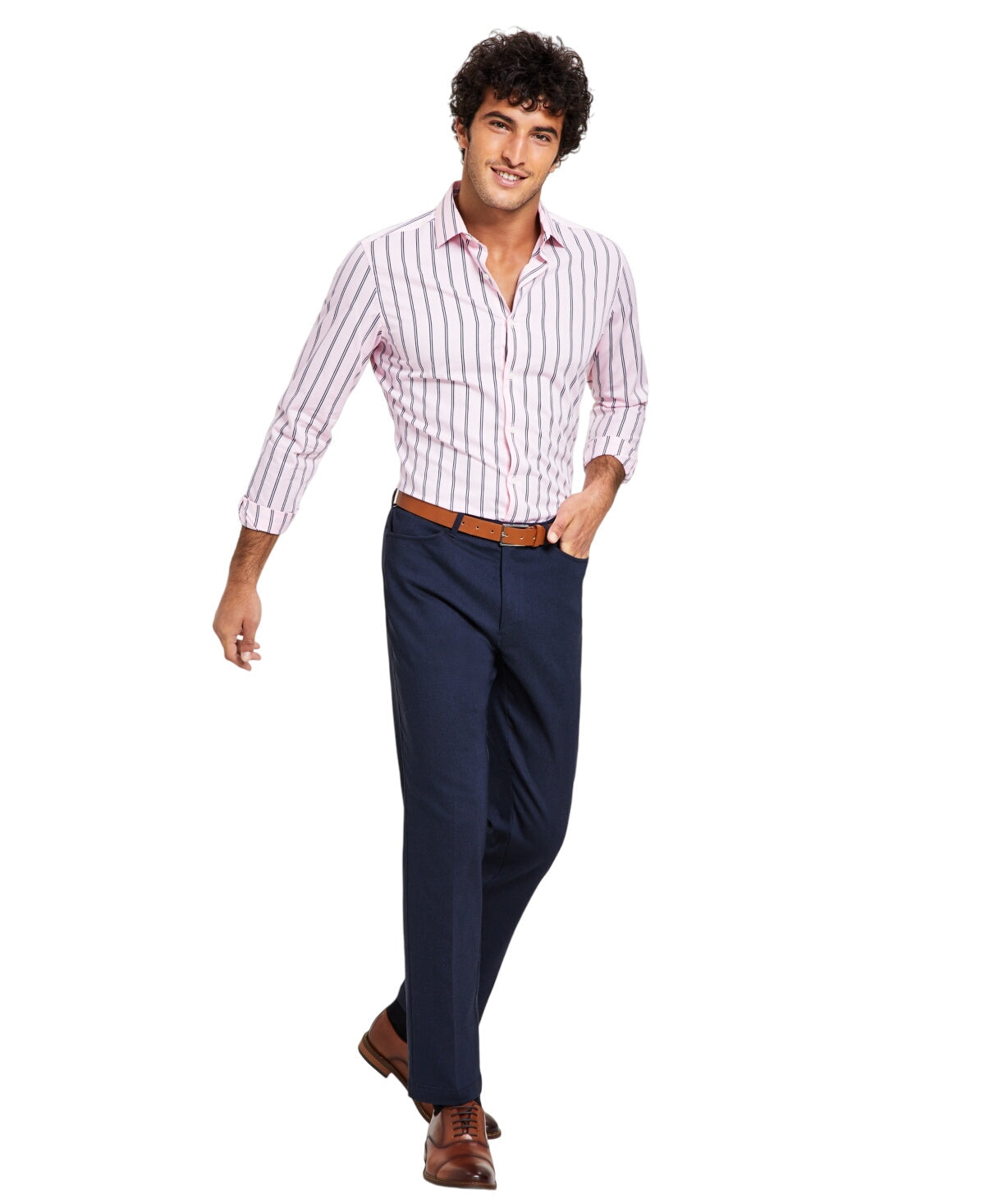 Tommy Hilfiger Mens Modern fit Dress Pants 30 / 30 Navy Blue Solid