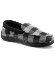 Totes Mens Buffalo Plaid Memory Foam Black Loafers Slippers XL 11 - 12