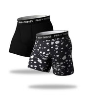 Pair of Thieves Mens Polka Dot 2 Pack Boxer Briefs Black/White Dots XL