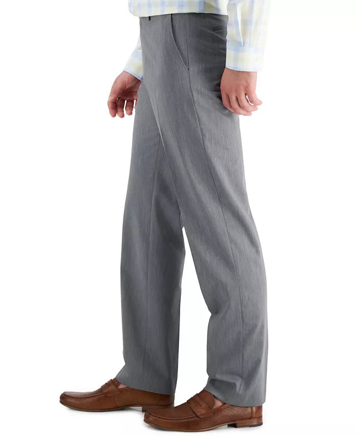 Nautica Mens Modern fit Dress Pants 34 / 30 Mid Grey Solid Stretch