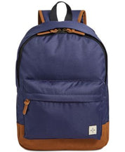 Sun + Stone Men's Canvas Colorblocked Backpack Bag Navy Blue OSFA