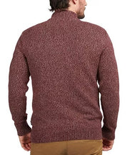 Barbour Men's Sid Regular fit Marled Half-zip Sweater Dark Red Xl