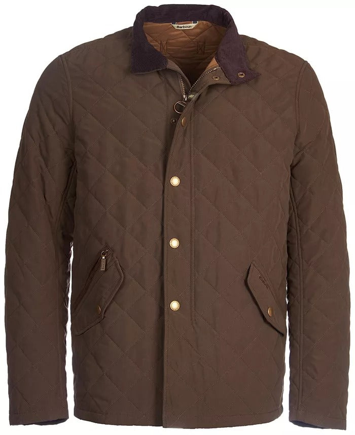 Barbour Men's Shoveler Quilted Jacket Medium Brown