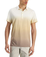 Alfani Men's Ombre Short Sleeve Polo Shirt Tan Large