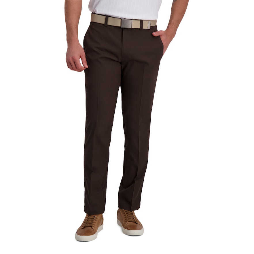 Haggar Mens Classic fit Dress Pants 32 / 29 Dark Brown Solid