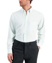 Club Room Mens Mint Gingham Shirt 18 34/35