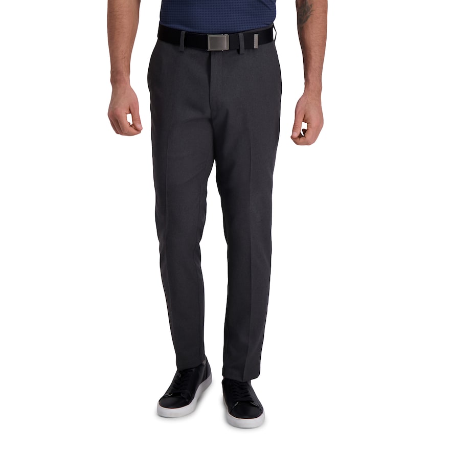 Haggar Mens Slim fit Dress Pants 36 / 34 Gray Solid