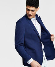 Bar Iii Mens Slim fit Sport Coat Blazer 36 R Blue Solid