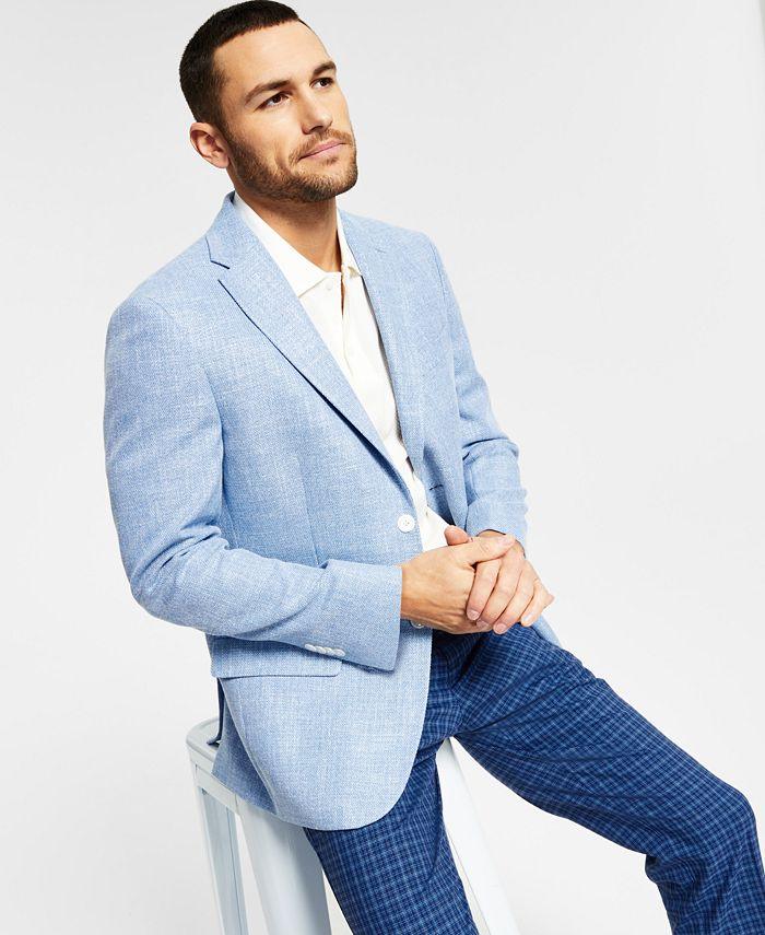 Tommy Hilfiger Mens Modern fit Sport Coat Blazer 44 R Light Blue Stretch