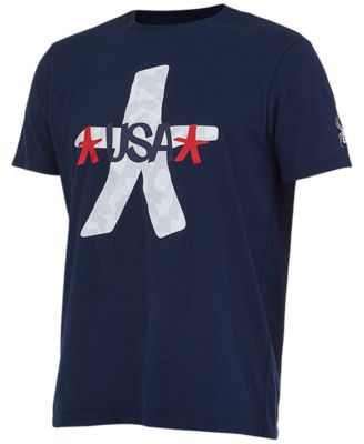 Spyder Men's Usa Haze Short sleeve Tee Shirt White Size Medium