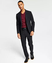 Calvin Klein Men's Slim-Fit Stretch Solid Black Suit Jacket 42R