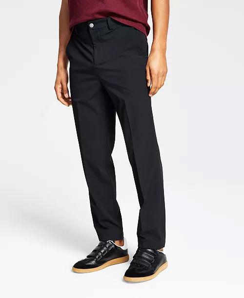 Calvin Klein Men's Slim Fit Tech Solid Performance Dress Pants Black 32 x 30