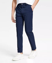 Calvin Klein Mens Slim Fit Dress Pants 36 / 30 Navy Blue Solid