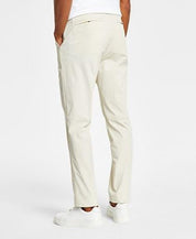 Calvin Klein Mens Slim Fit White Solid Dress Pants Beige 40 x 30
