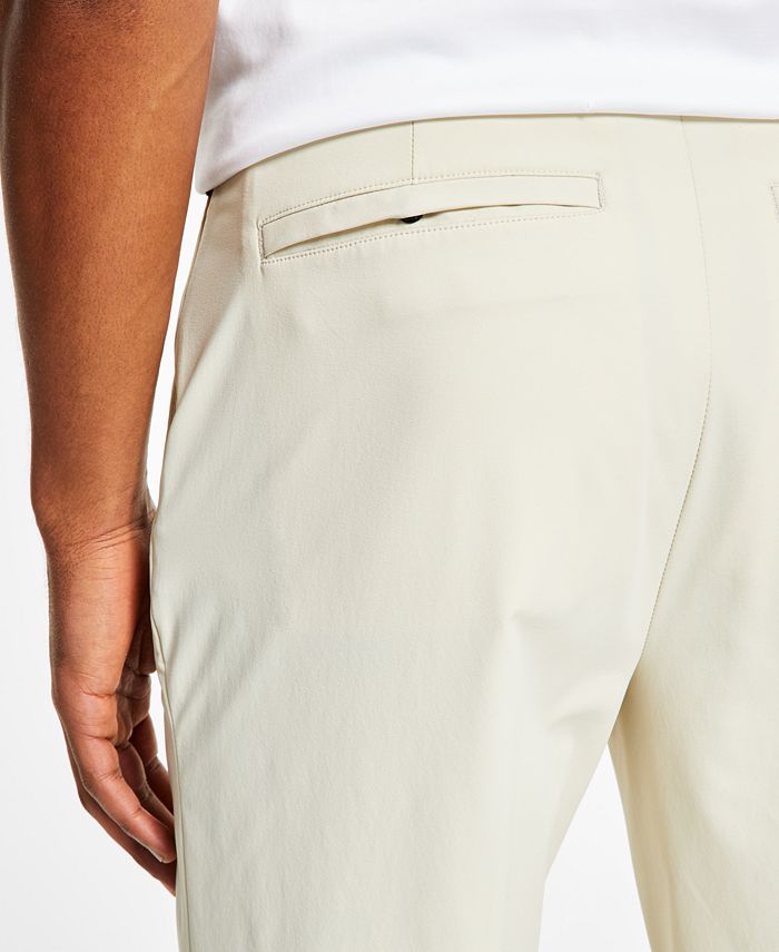 Calvin Klein Mens Slim Fit Tech Dress Pants Cream 30 x 32