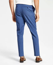 Tommy Hilfiger Men's Modern Fit Dress Pants Blue Windowpane 34 x 30