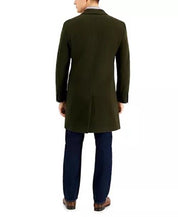 NAUTICA Men's Barge Classic Fit Wool/Cashmere Blend Overcoat 36R Olive Green