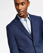 Tommy Hilfiger Mens Modern Fit Suit Jacket Blazer 40 R Blue Solid Stretch Wool