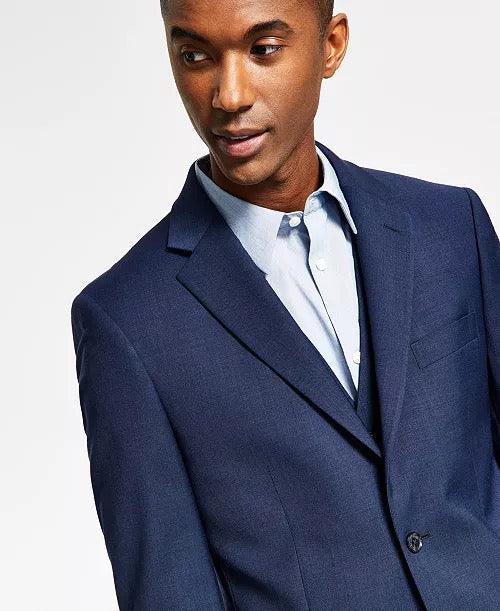 Tommy Hilfiger Mens Modern fit Suit Jacket Blazer 38 S Navy Blue Solid