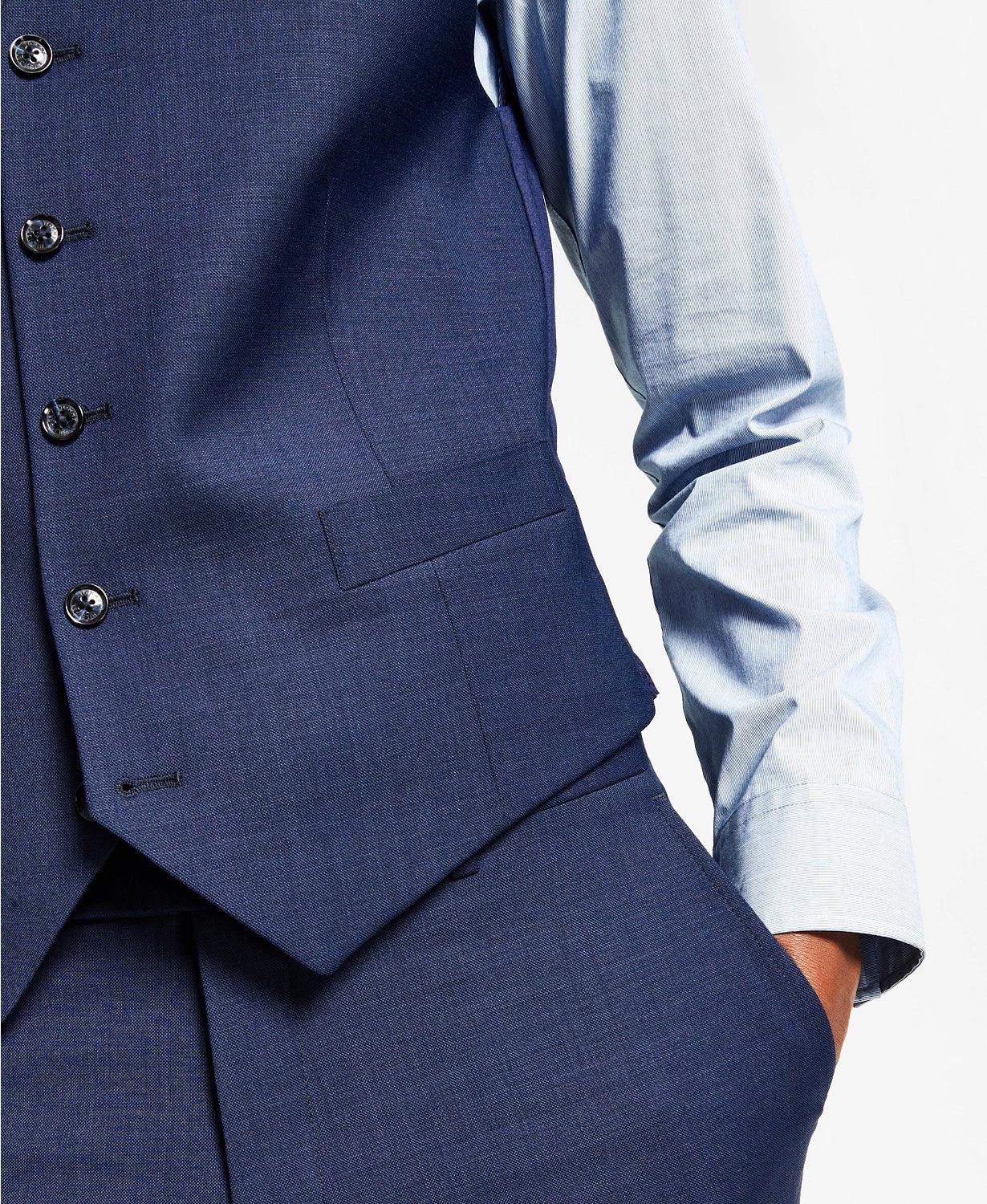Tommy Hilfiger Mens Modern fit Wool Suit Vest XXXL 3XL Blue Solid