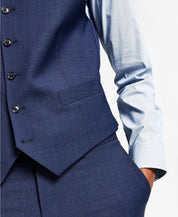 Tommy Hilfiger Mens Modern fit Wool Suit Vest XXXL 3XL Blue Solid