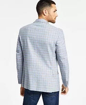 Tommy Hilfiger Mens Modern Fit Suit Jacket Gray Blue 46R