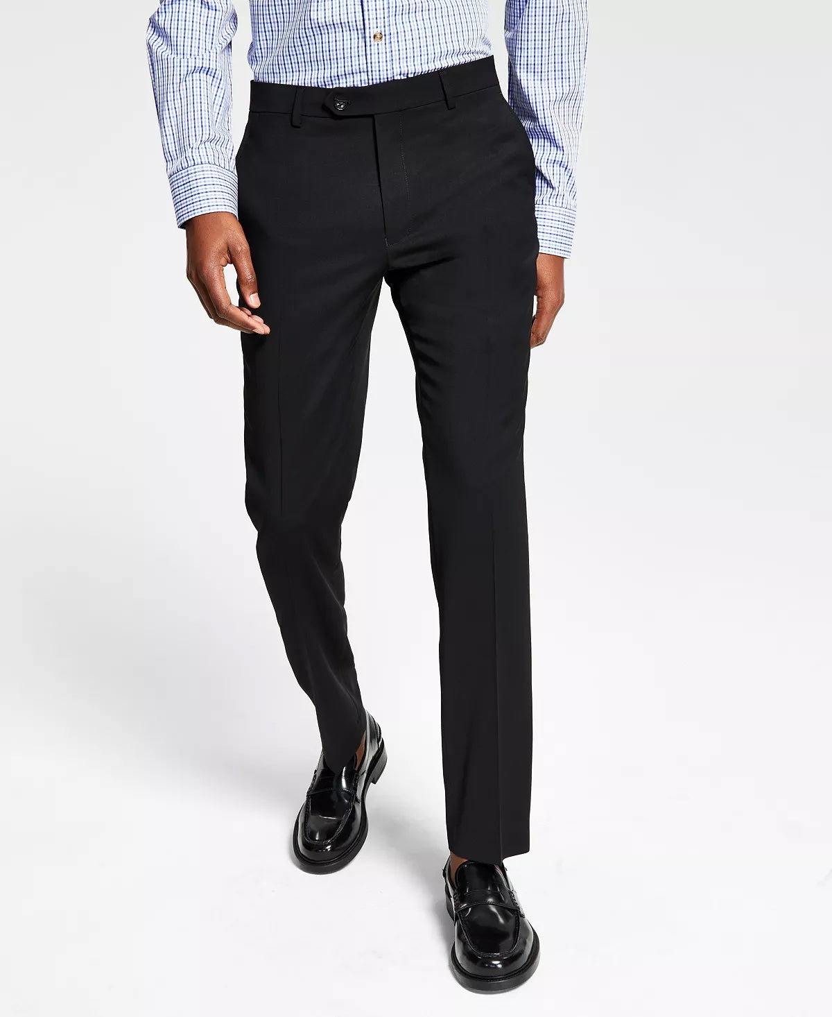 Tommy Hilfiger Mens Modern fit Suit Jacket Blazer 44 S Black Solid Wool