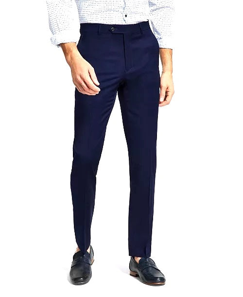 Tommy Hilfiger Mens Modern fit Dress Pants 33 / 30 Navy Blue Solid Stretch