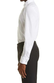 Zegna Mens Regular Fit Tuxedo Shirt Size 40 / 15 .75 White French Cuff Italy