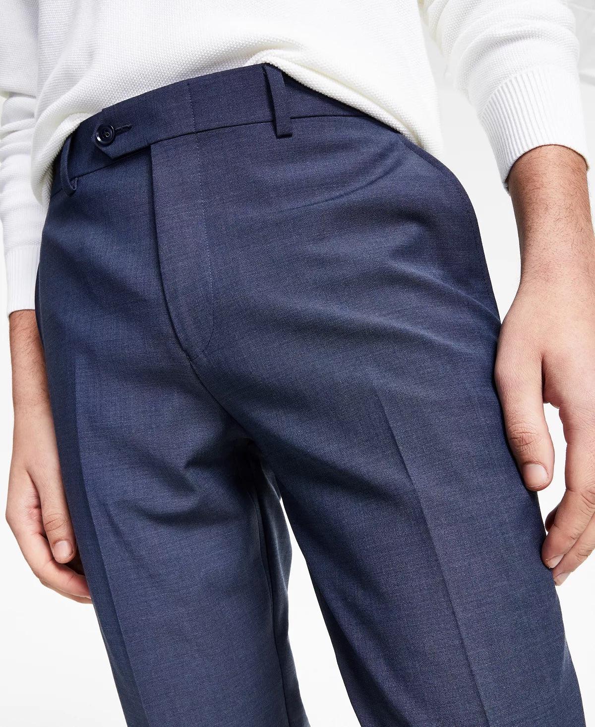Bar Iii Mens Slim fit Dress Pants 32 / 34 Navy Blue Solid
