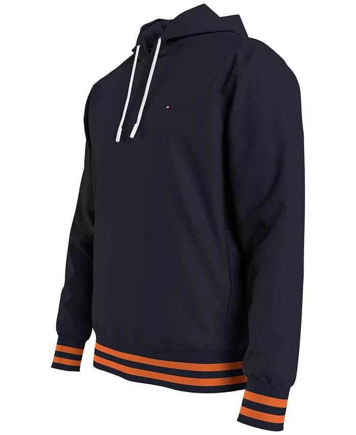 TOMMY HILFIGER Men's Declan Pull Over Hoodie Sweatshirt XL Navy Blue