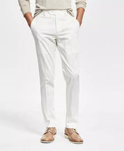 Bar Iii Men Slim fit Dress Pants 38 / 32 Beige Solid Stretch