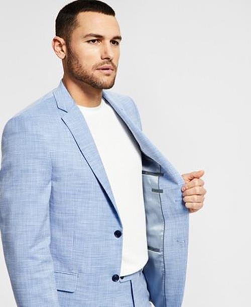 Alfani Men's Slim-Fit Stretch Solid Suit Jacket Blue 42S