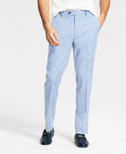 Alfani Men's Slim Fit Stretch Solid Suit Dress Pants Light Blue 32 x 30