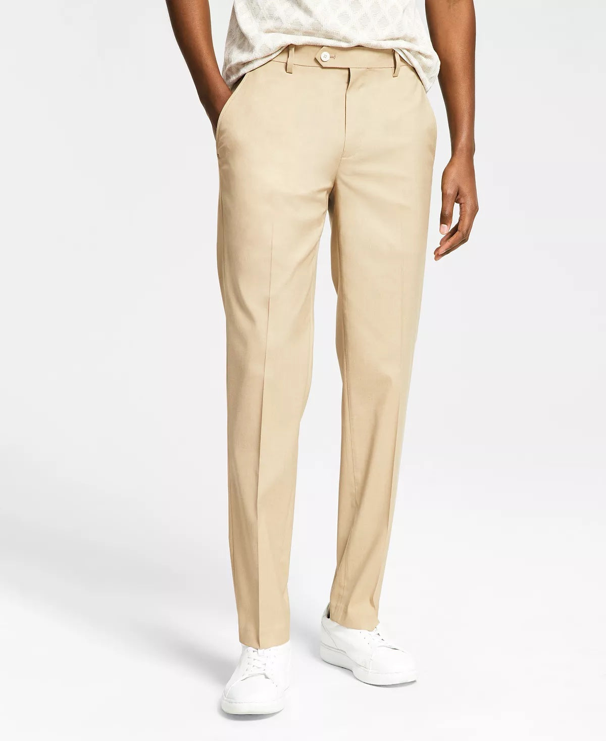 Alfani Mens Slim-Fit Stretch Dress Pants Solid Caramel  34 x 30