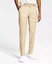 Alfani Mens Slim-Fit Stretch Dress Pants Solid Caramel  34 x 30