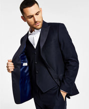 Alfani Mens Slim Fit Navy Blue Tuxedo Jacket 40L