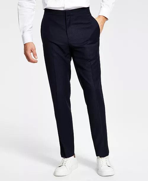 Alfani Mens Slim Fit Navy Blue Tuxedo Dress Pants 32 x 30