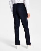 Alfani Mens Slim Fit Diamond Grid Tuxedo Jacket Blue 42R