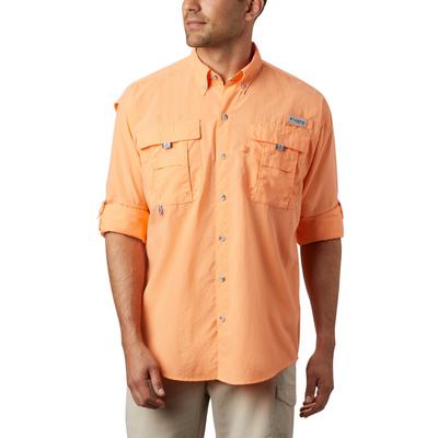Columbia Men's Bahama Ii LS Shirt  Bright Nectar Orange Xxl