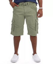 X RAY Men's Belted Twill Tape Cargo Shorts Size 34 Green