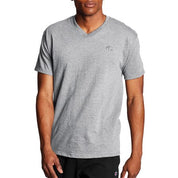 Champion Mens Classic V Neck T Shirt Oxford Gray 2XL