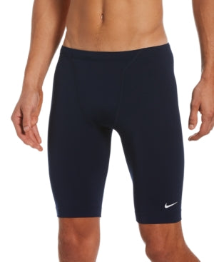 NIKE Men's Poly Solid Swim Jammer Shorts  Navy Blue 40