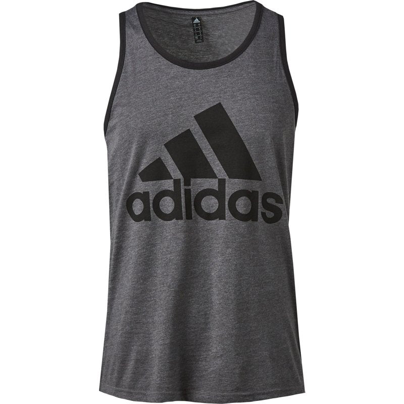 Adidas Men's Badge of Sport Classic Tank Top Shirt Dark Grey Black XXL