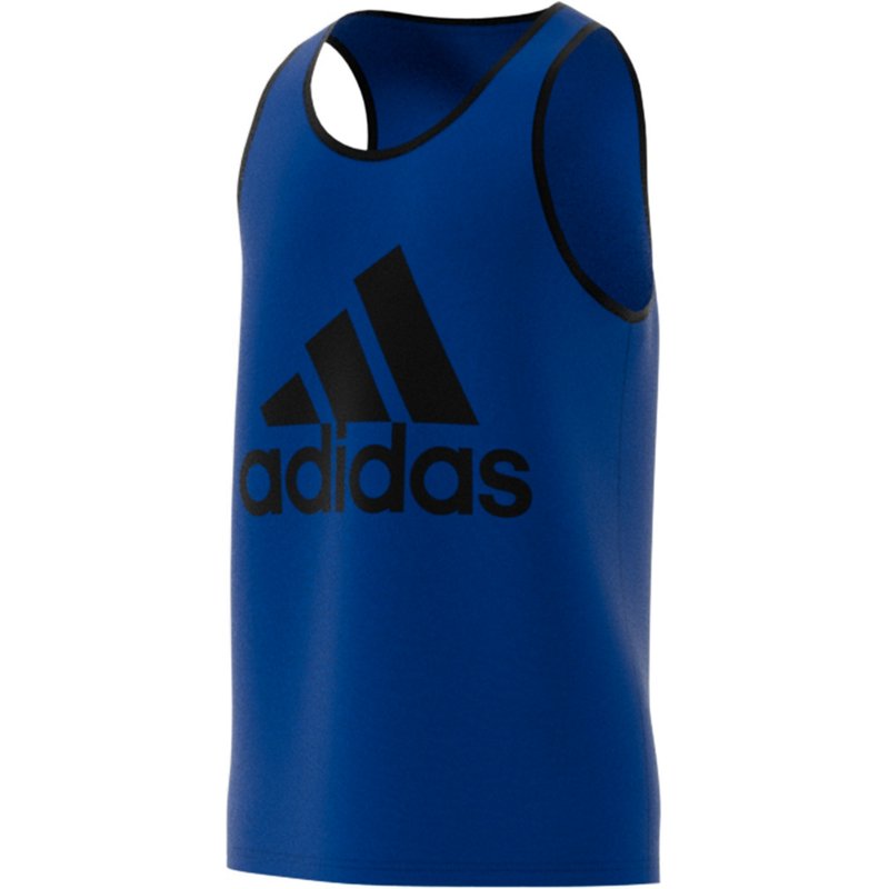 Adidas Mens Badge of Sport Classic Sleeveless Tank T Shirt Blue Small