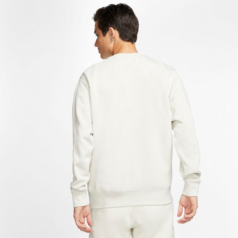 Nike Mens Regular fit Long Sleeve Crewneck Sweatshirt XXL Beige Solid