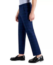 Hugo Boss Men's Modern-Fit Blue Check Suit Dress Pants 36 x 32 Plaid