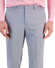 Hugo Boss Men's Modern-Fit Houndstooth Suit Dress Pants 36 x 32 Blue White