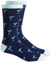 Club Room Men's Glasses Crew Socks Blue One Size