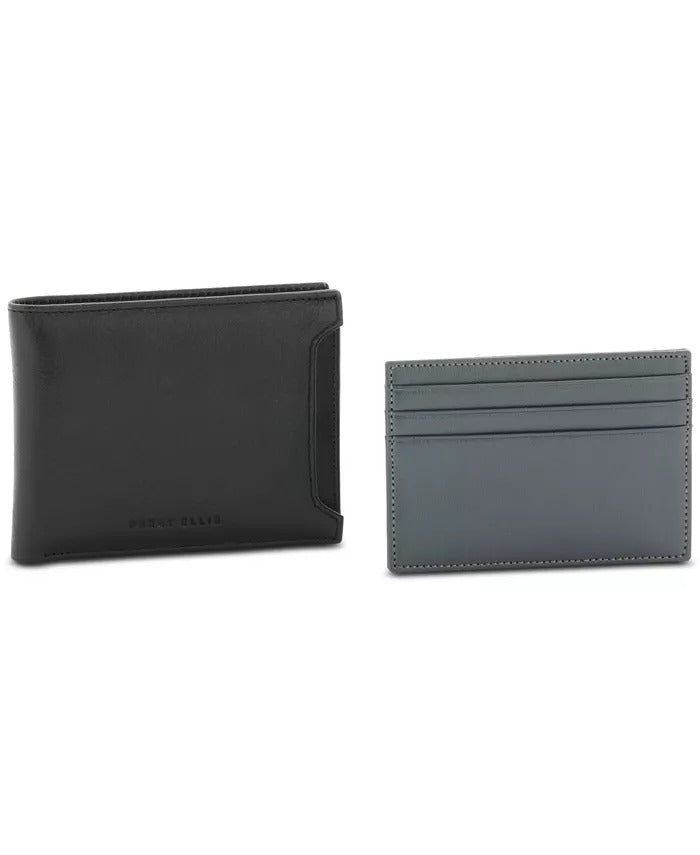 Perry Ellis Portfolio Bifold Wallet - Black - ONE SIZE
